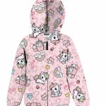 Felpa zip bimba Unileo Felpa Zip Bambina con Cappuccio - Stampa Unileo - Comoda e Stilosa Mousse Bambina Primavera/Estate Unileo