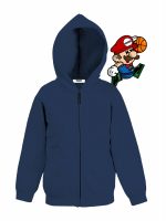 Felpa zip bimbo Air Mario Felpa Zippata con Cappuccio per Bambini - Stampa Air Mario - Mousse Kids Air Mario