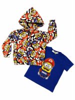 Felpa zip bimbo Supermini Felpa Full Zip con Cappuccio Super Mario - Mousse Kids Super Mario