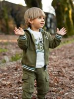 Felpa zip bimbo Felpa stile college per bimbo - Calda e comoda per look "da grande"