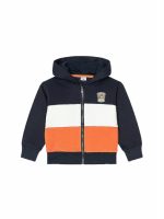 Felpa zip bimbo Felpa Bimbo Color Block con Tasche e Cappuccio - Comoda e Pratica