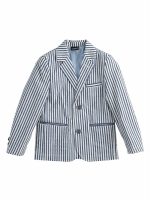GIACCA ELEGANTE TESSUTO RIGATO SARABANDA - Giacca elegante da ragazzo, con taschino e pochette, in tessuto di cotone fantasia rigata. Ultime Taglie