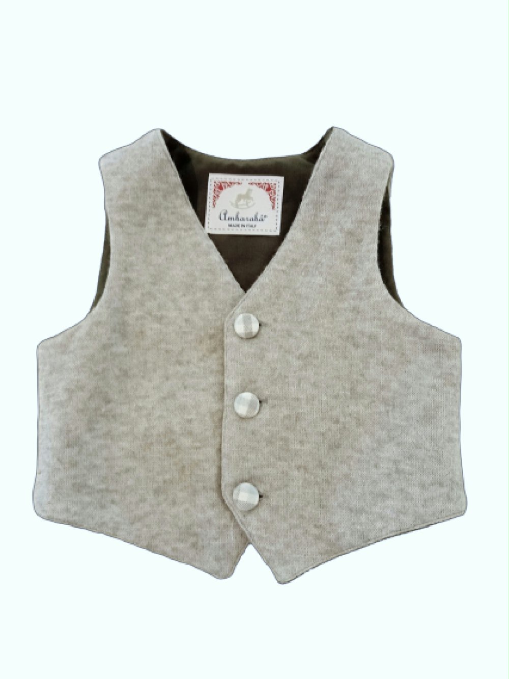Gilet FM36095/T211 Easy Chic Baby 00 Gilet Gilet in maglia foderata, allacciatura a tra bottoni ricoperti. Made in Italy Easy Chic Baby