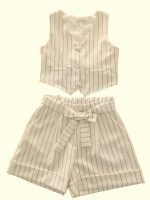 Gilet ragazza Gilet Maschile Color Fiordilatte Lù-Lù - Stile Sporty Chic Made in Italy