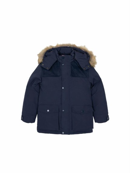 Giubbotto ragazzo Ativo Kids Junior - parka ragazzo 4/14 anni con cappuccio staccabile bordato in pelo