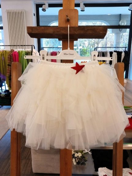 Gonna bimba Vaporosa gonna in tulle con sottogonna. Adatta a look eleganti e sportivi. Made in Italy Party Natale