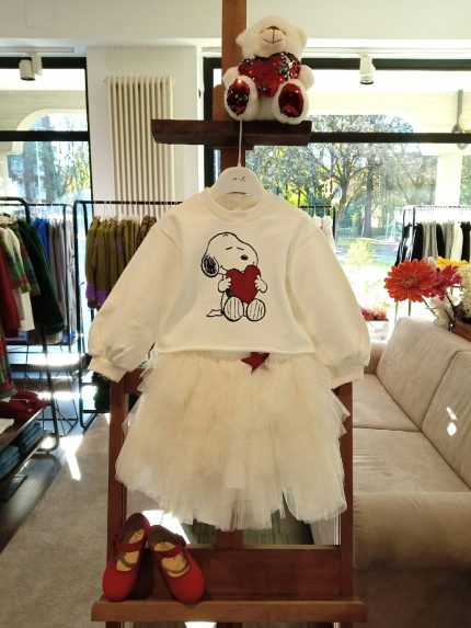 Gonna bimba Vaporosa gonna in tulle con sottogonna. Adatta a look eleganti e sportivi. Made in Italy Party Natale