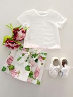 Gonna bimba Gonna Pantalone Bambina - Stile Floreale per Occasioni Speciali Made in Italy Cerimonia Lei