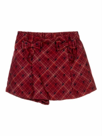 GONNA PANTALONE STAMPATA Gonna pantalone stampata con cintura elastica e fiocchetti in vita.