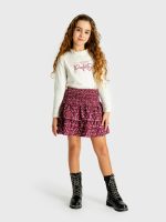 Gonna ragazza Ativo Kids Junior - gonna fantasia a balze con cintura elastica, bambina/ragazza 4/12 anni