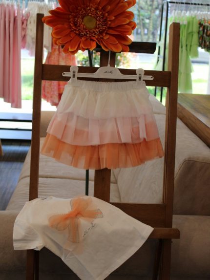 Gonna tulle bimba Gonna a balze in tulle multicolor con fodera in cotone, modello con cintura elastica. Promo50