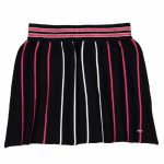 GONNA VISCOSA FENNA CRUSH DENIM - Gonna in viscosa con cintura elastica. Colore nero con pieghe fuxia/bianco, taglie junior da 6 a 16 anni.