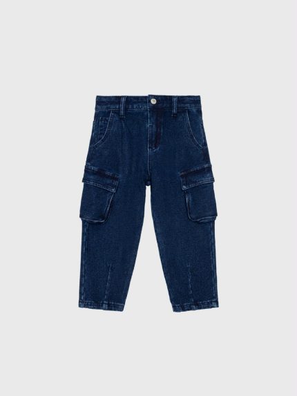 Jeans cargo bimbo Ativo Kids - Pantaloni denim cargo 12/36 mesi Back to School