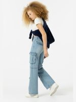 Jeans cargo ragazza Sky Jeans Cargo Tiffosi per Ragazza: Comodità e Stile per un Look Trendy Ragazza Teen Autunno/Inverno