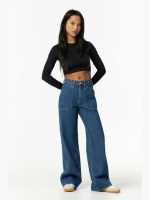 Jeans ragazza Evie Jeans Ragazza TIFFOSI - Design a Gamba Larga per Look Casual e Sportivi Ragazza Teen Autunno/Inverno