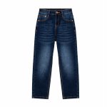 Jeans ragazza Ativo Kids Junior - jeans denim stretch modello 5 tasche con elastico interno, lavaggio denim scuro, vestibilità regular Back to School