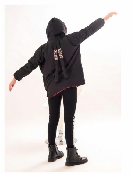 KIMONO BASIC KIMONORAIN - Capospalla unisex reversibile in materiale tecnico waterproof, bretelle interne per trasporto a zaino. Colori antracite/verde oliva/rosso taglie da 6 a 16 anni.