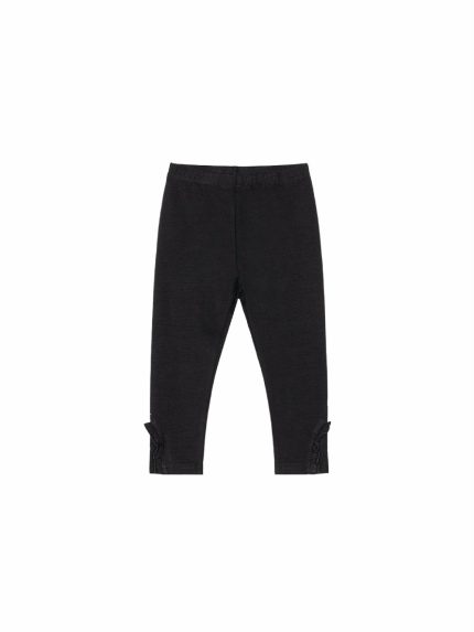 Leggings bimba Leggings bambina in jersey stretch con volant e vita elasticizzata