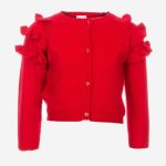 MAGLIA APERTA Maglia aperta con allacciatura a bottoni, manica raglan con motivo rouches.