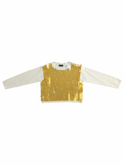 MAGLIA CHIUSA SARABANDA - Maglia ragazza con applicazione paillettes davanti.
