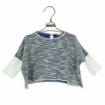 MAGLIA IN COTONE FIAMMATO MAPERÒ - Maglia bicolore in viscosa, effetto fiammato.