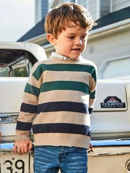 Maglia manica lunga bambino Maglione Manica Lunga Bambino Mayoral - Fantasia a Righe e Qualità