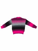 Maglia ragazza Maglia girocollo fantasia righe, filato misto lana/alpaca. Made in Italy