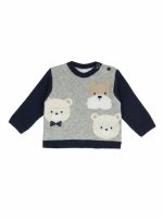 Maglia tricot neonato Maglia girocollo tricot per neonato, comoda apertura a bottoncini sulla spalla fino ai 18 mesi, morbidissimo filato cotone/lana con teneri decori animaletti, prodotto con Certificazione Oeko-Tex - la qualità per il tuo bambino.