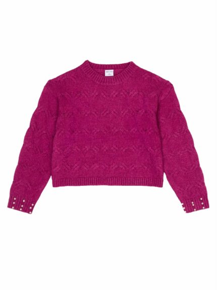 Maglia tricot ragazza Ativo Kids - maglia tricot girocollo misto lana Back to School