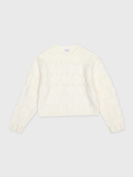 Maglia tricot ragazza Ativo Kids - maglia tricot girocollo misto lana