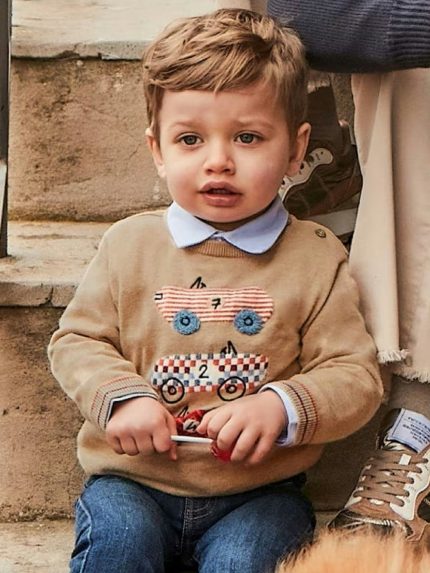 Maglione intarsi bimbo Maglia Macchinine per Bimbo 6-36 Mesi | Calda e Morbida - Mayoral
