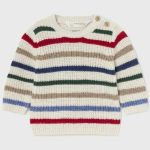 Maglione righe neonato Maglione Girocollo in Cotone Invernale per Neonato - Fantasia Rigata Multicolor - Mayoral