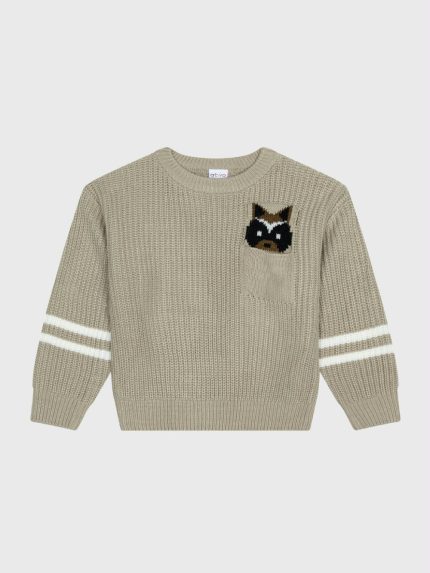 Maglione tricot bimbo Maglioncino bimbo Ativo Kids in tricot con taschina - abbigliamento bambini comodo e pratico Back to School