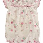 Pagliaccetto neonata Vichy Raffinato pagliaccetto per neonata - 100% cotone - in tessuto lavorato a fiori, colletto a corolla e grazioso fiocchetto applicato. Made in Italy Lista Nascita Corredino