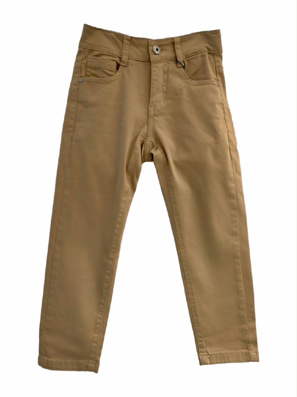 PANTALONE COTONE REGOLARE YX1903 Ultime Taglie 00 PANTALONE COTONE REGOLARE ATIVO KIDS - Pantaloni in cotone, taglio regolare, modello cinque tasche. Colori blu e beige. Ultime Taglie