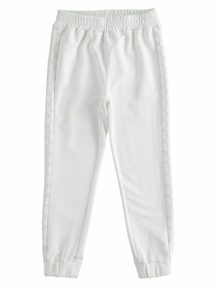 PANTALONE IN FELPA CON BANDA SARABANDA - Pantaloni in felpa con banda laterale