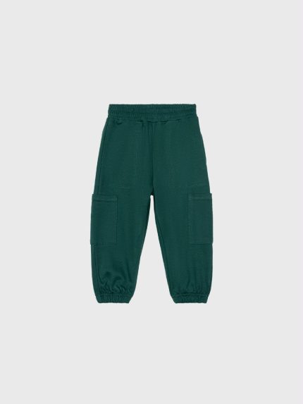 Pantaloni cargo in felpa bimbo Ativo Kids - Pantaloni cargo in felpa di cotone stretch per bimbo 6-36 mesi Back to School