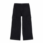 Pantaloni cargo ragazza Ativo Kids Junior - pantaloni cargo in cotone stretch con elastico interno per regolazione vita, bambina/ragazza 4-14 anni Back to School