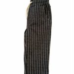 Pantaloni con coulisse Pantaloni in tessuto elasticizzato rigato, modello dal taglio diritto, taschine laterali, cinta elastica con coulisse. Made in Italy Easy Chic Baby
