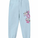 Pantaloni cozy bimba Unicorno Pantalone in Felpa Bambina con Stampa Unicorno – 100% Cotone – Mousse Kids Mousse bambina AI24 Unicorno