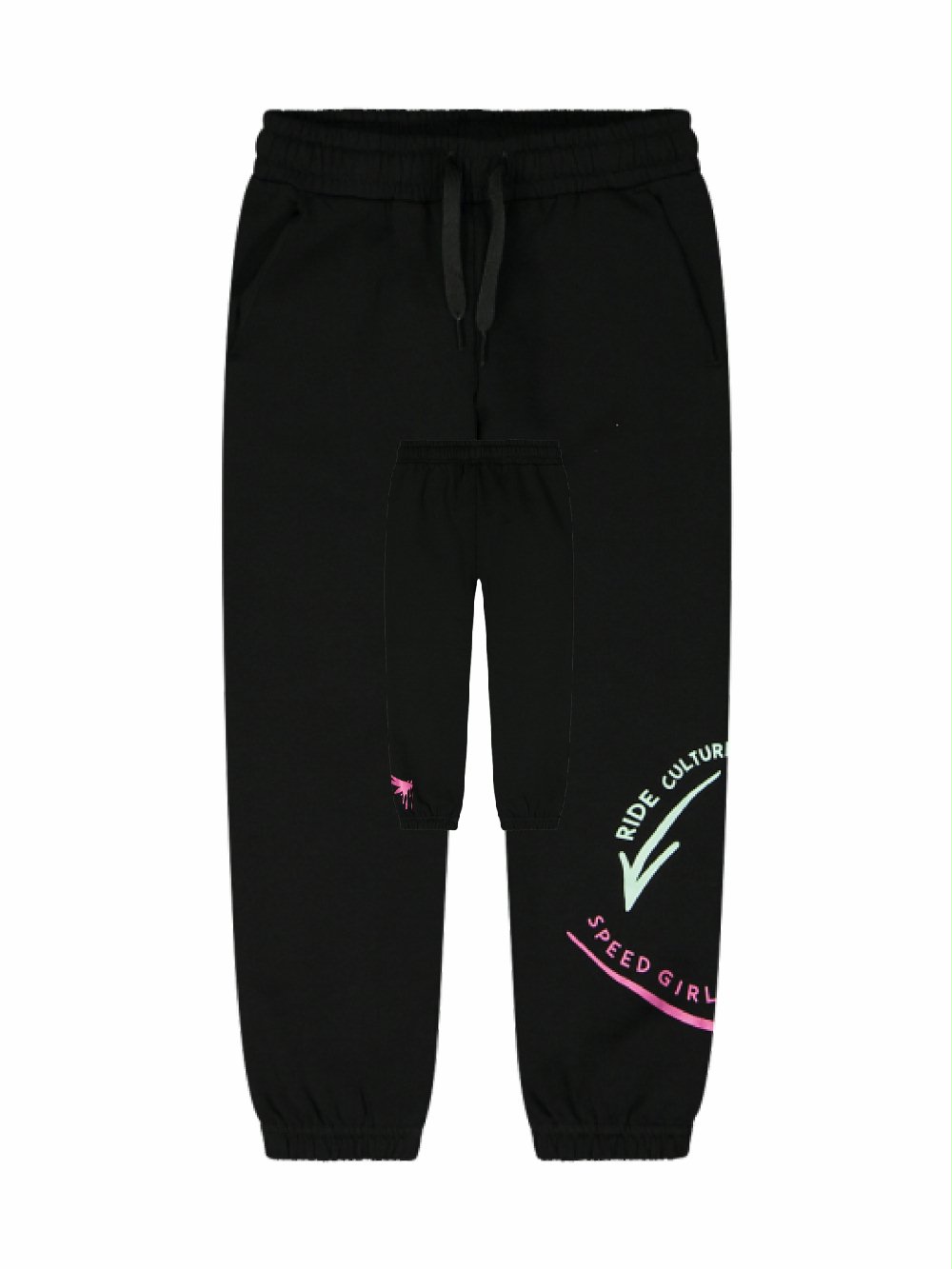 Pantaloni felpa bambina 74F0415 00 Pantaloni felpa bambina Jogger bambina in felpa con vestibilità regular e vita elasticizzata | Look sportivo