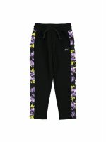 Pantaloni felpa bambina Pantaloni in felpa con cintura elastica e coulisse, banda laterale fantasia, peso invernale.