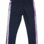 Pantaloni felpa bimba Pantaloni lunghi in felpa - 100% cotone - peso autunnale - con banda laterale in paillettes. Comoda vita elasticizzata.