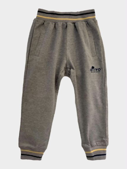 PANTALONI FELPA ATIVO KIDS - Pantaloni in felpa - 100% cotone - con cintura elastica rigata e coulisse, tasche america, polsi al fondo, tasca posteriore.