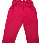 Pantaloni La Vie En Rose Morbidi pantaloni lunghi con cintura elastica e tasche laterali,fiocchetto applicato in vita.