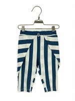 PANTALONI PALAZZO RIGATI MAPERÒ - Pantaloni palazzo in viscosa, motivo rigato blu.
