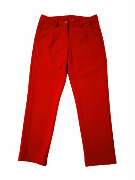 Pantaloni ragazza Pantalone dal taglio diritto in tessuto elasticizzato dalla vestibilità comoda, tasche laterali, allacciatura con zip e bottone, elastico interno per regolazione vita. Made in Italy Party Natale