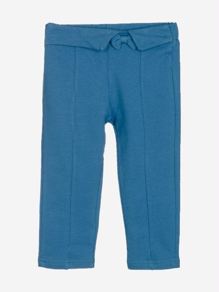 Pantaloni Retro Summer Pantalone in felpa, peso primaverile, con vita elasticizzata. Dettaglio fiocco ed effetto piegato in vita, decoro in paillettes sul retro.