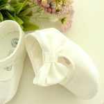 Scarpina culla neonata Scarpina Culla Neonata con Fiocco Laterale - Ambarabà Made in Italy Abito da Battesimo Abito da Cerimonia Neonata Accessori Cerimonia Cerimonia Lei