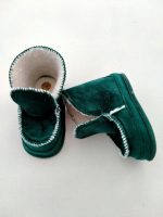 Scarpine culla morbide con pelliccia ecologica Stivaletto culla foderato orsetto. Made in Italy Easy Chic Baby Idea Regalo